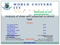 Analysis Of Shear Wall Subjected To Lateral Load.ppt